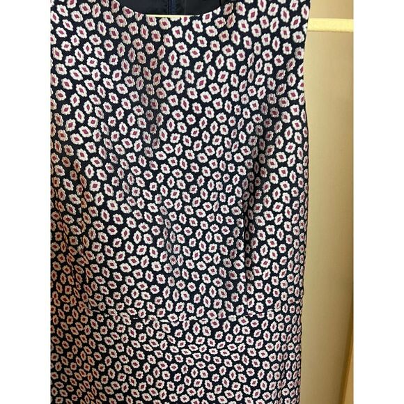 J. Crew Navy Sleeveless Dress Piper Foulard Sz. 2 - Picture 5 of 9